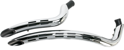 BASSANI XHAUST Sweeper Exhaust - Black/Chrome For Harley-Davidson  1SD2F