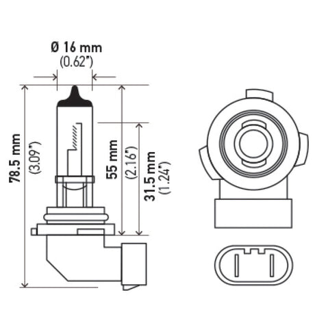 Hella H10 12V 65W Xen White Bulb (Pair) LAH71071012