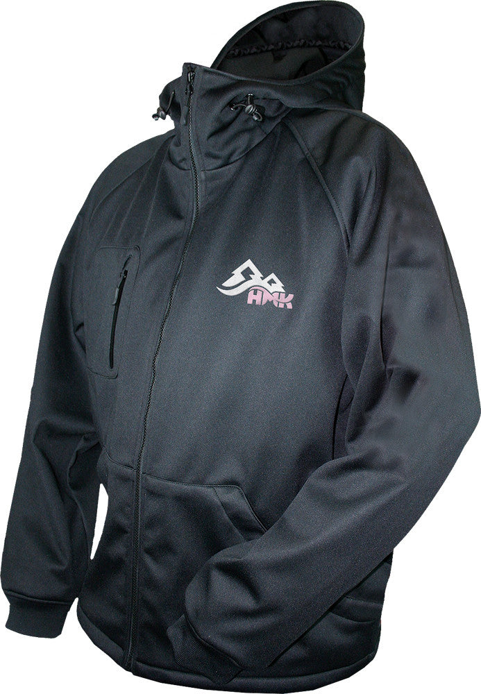 HMK Ladies Hooded Tech Shell Black/Pink S HM7HTSPS