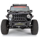 Go Rhino 07-20 Jeep Wrangler JL/JLU/JK/JKU/Gladiator JT Rockline Front Stubby Bumper w/ Overrider 331101T
