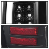 Spyder 07-13 GMC Sierra 1500 V2 Light Bar LED Tail Lights - Black (ALT-YD-GS07V2-LBLED-BK) 5084743