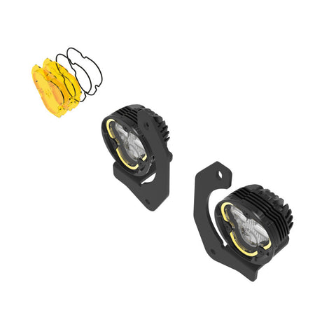 KC HiLiTES FLEX ERA 3 Dual Mode SAE Fog Lights - 2-Light Master Kit for Jeep JK/JL/JT Steel Bumpers 97149