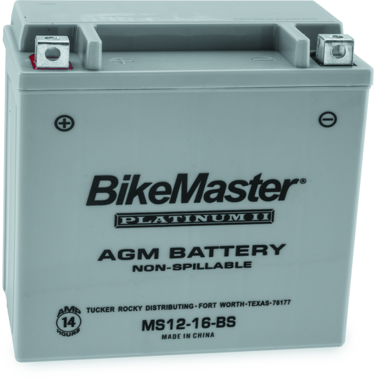 BikeMaster AGM Battery - MS12-16-BS 780720