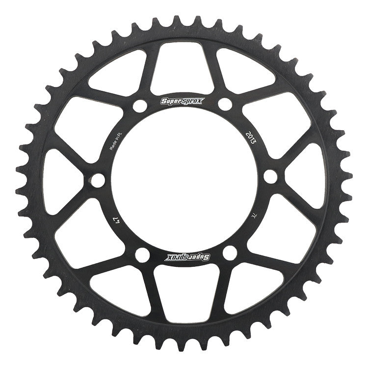 SUPERSPROX Rear Sprocket Steel 47t-520 Blk Tri RFE-2013-47-BLK