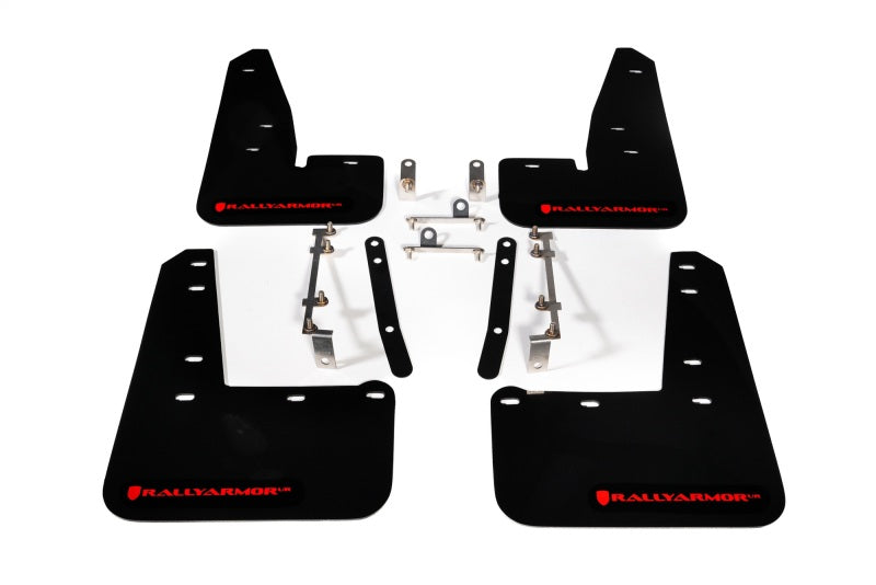 Rally Armor 2023 Toyota GR Corolla Black UR Mud Flap w/ Red Logo MF89-UR-BLK-RD