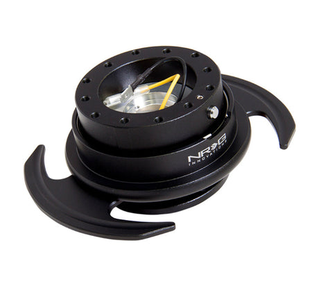 NRG Quick Release Kit Gen 3.0 - Black Body / Black Ring w/Handles SRK-650BK