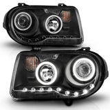 ANZO 2005-2010 Chrysler 300C Projector Headlights w/ Halo Black (CCFL) G2 121251