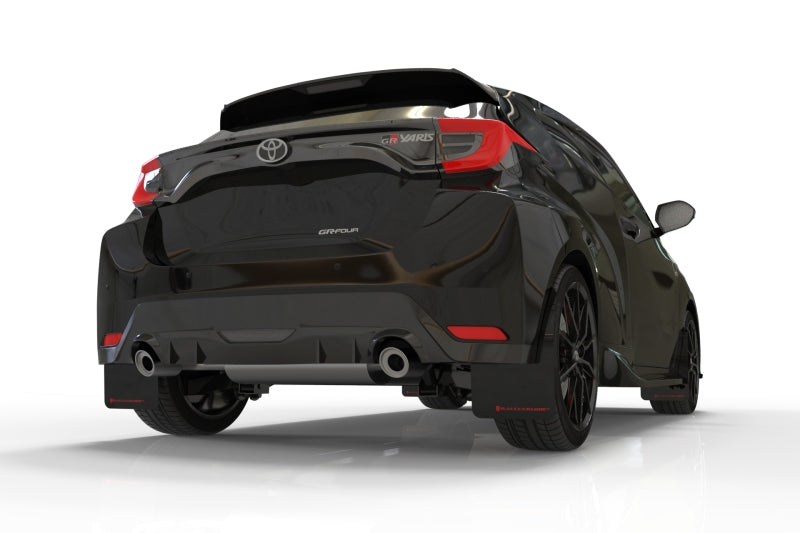 Rally Armor 20-22 Toyota GR Yaris Hatchback Black Mud Flap w/ Red Logo MF74-UR-BLK/RD