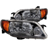 ANZO 2001-2003 Mazda Protege Crystal Headlights Black 121107