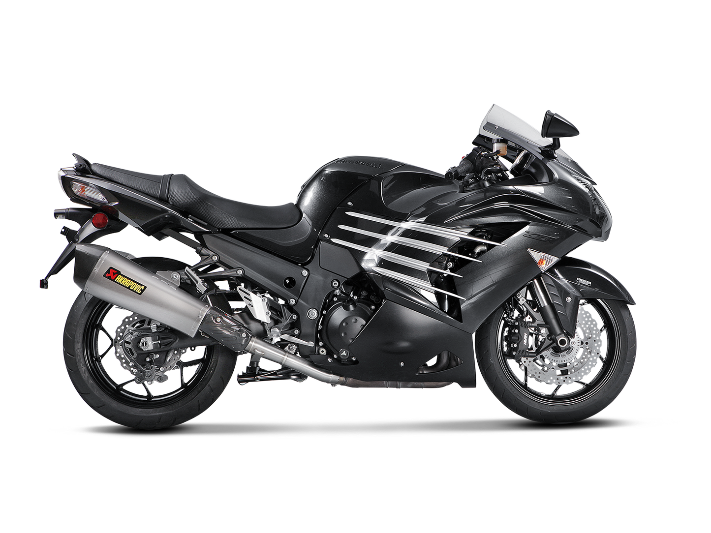 AKRAPOVIC Slip-On Line Muffler Ninja ZX-14R 2012-2024 Tapered S-K14SO6-HZAAT 1811-3069