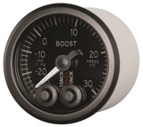 Autometer Stack Instruments 52mm -30INHG To +30PSI Pro Control Boost Pressure Gauge - Black ST3512