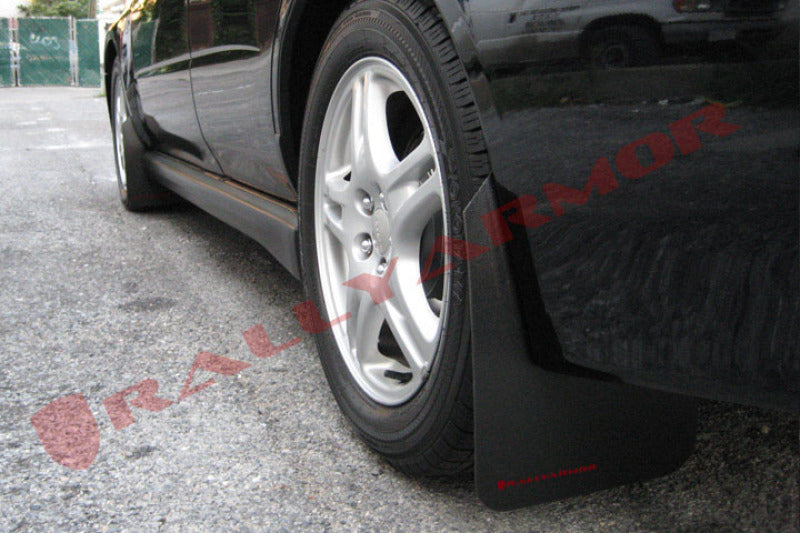 Rally Armor 02-07 Subaru WRX/STI/RS/2.5i (wagons req mod) Basic Black Mud Flap w/ Red Logo MF1-BAS-RD