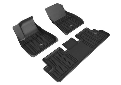 3D MAXpider 2018-2019 Tesla Model 3 Kagu 1st Row Floormat - Black L1TL02611509