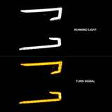 ANZO 19-22 Chevrolet Silverado 1500 LED Proj HL w/Lgt Bar SwBk Seq. Blk w/In. Light - Driver Side ON 111566-L