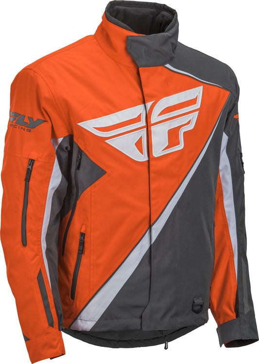 FLY RACING Fly Snx Pro Jacket Orange/Grey Lg 470-4088L