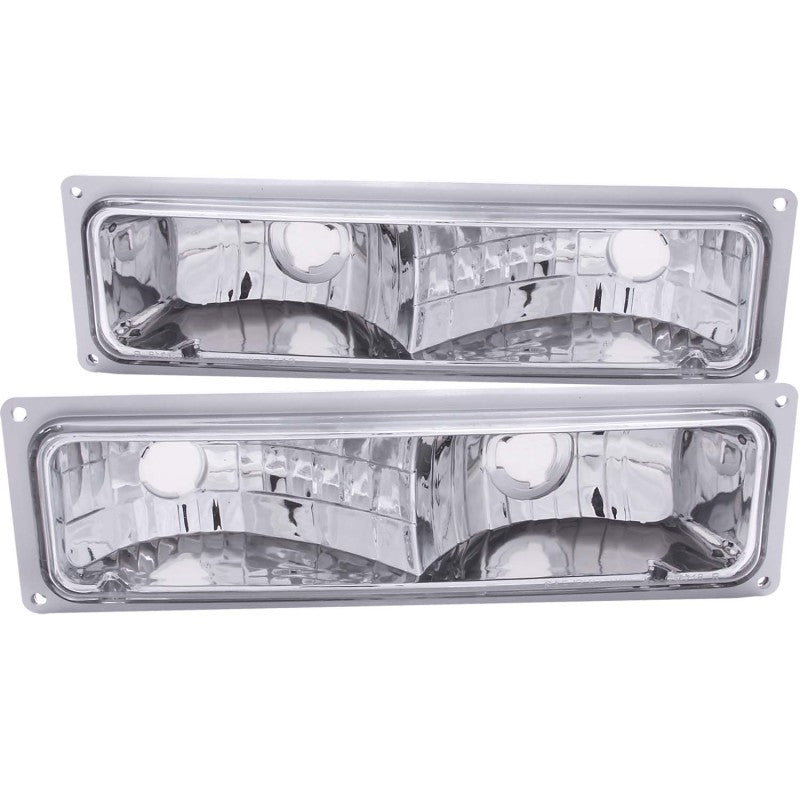 ANZO 1988-1998 Chevrolet C1500 Euro Parking Lights Chrome 511032
