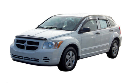 AVS 07-12 Dodge Caliber High Profile Bugflector II Hood Shield - Smoke 24156