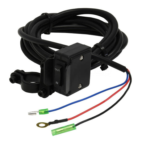 Superwinch 4500 LBS 12V DC 1/4in x 50ft Synthetic Rope Terra 4500SR Winch - Gray Wrinkle 1145270