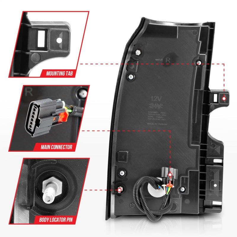 ANZO 2015-2017 GMC Yukon/Yukon XL LED Taillights Black 311275