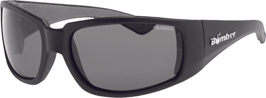 BOMBER Stink-Bomb Safety Eyewear Matte Black W/Smoke Polarized STP101