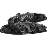 ANZO 1997-1999 Mitsubishi Eclipse Projector Headlights w/ Halo Black G2 121365