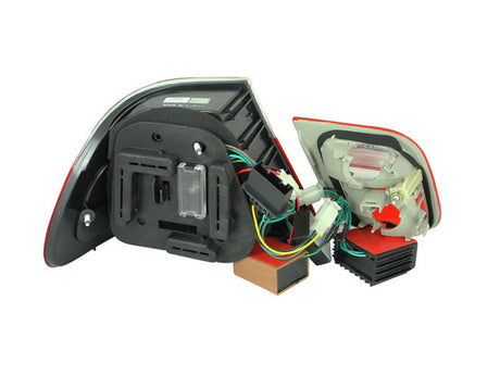 ANZO 2000-2003 BMW 3 Series E46 LED Taillights Red/Clear 321105