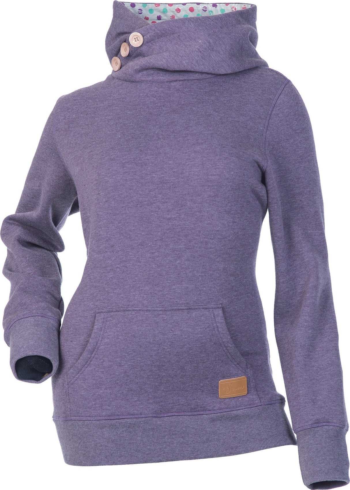 DSG Side Button Pullover Hoodie Plum X 35512
