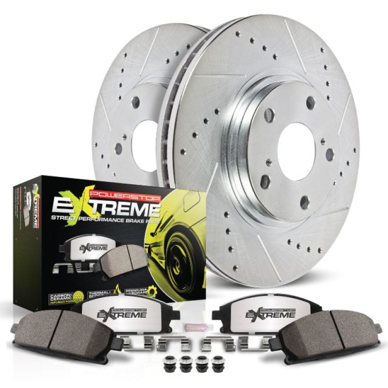 Power Stop 2009 BMW 335i xDrive Front Z26 Street Warrior Brake Kit K3015-26