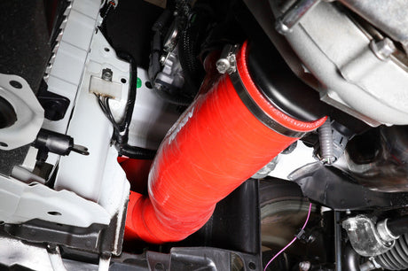 Perrin 2022+ Subaru WRX Red 3in Turbo Inlet Hose w/ Nozzle PSP-INT-425RD