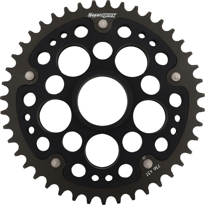 SUPERSPROX Rear Stealth Sprocket Alu/Stl 43t-520 Blk Duc RST-736-43-BLK