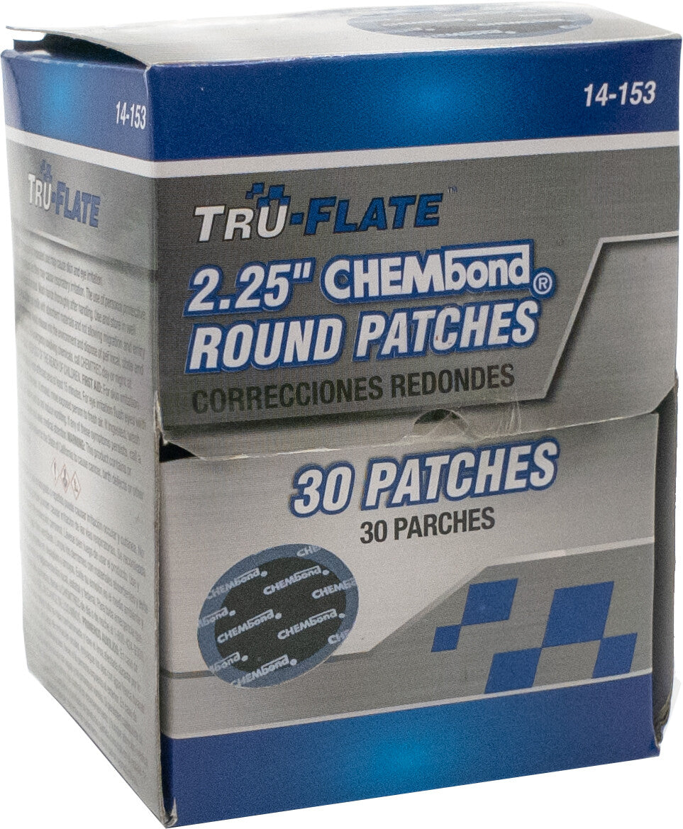 TRU-FLATE Tire Repair Medium Round Chembond 30/Pk 14-153