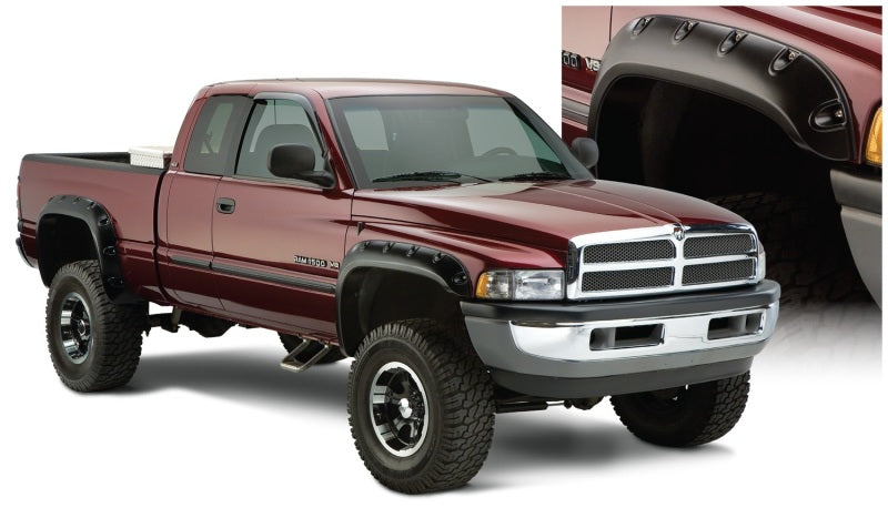 Bushwacker 94-01 Dodge Ram 1500 Fleetside Pocket Style Flares 4pc 78.0/96.0in Bed - Black 50908-02