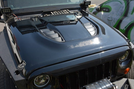 DV8 Offroad 07-18 Jeep Wrangler JK Rubicon 10th Anniversary Replica Hood HDMB07-TA