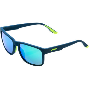 FMF Gears Sunglasses - Matte Petrol Blue - Green Mirror Lens  F-61503-260-01