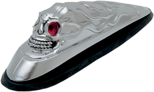 DRAG SPECIALTIES Skull Head -Illuminated Eyes - Chrome 91-6623R