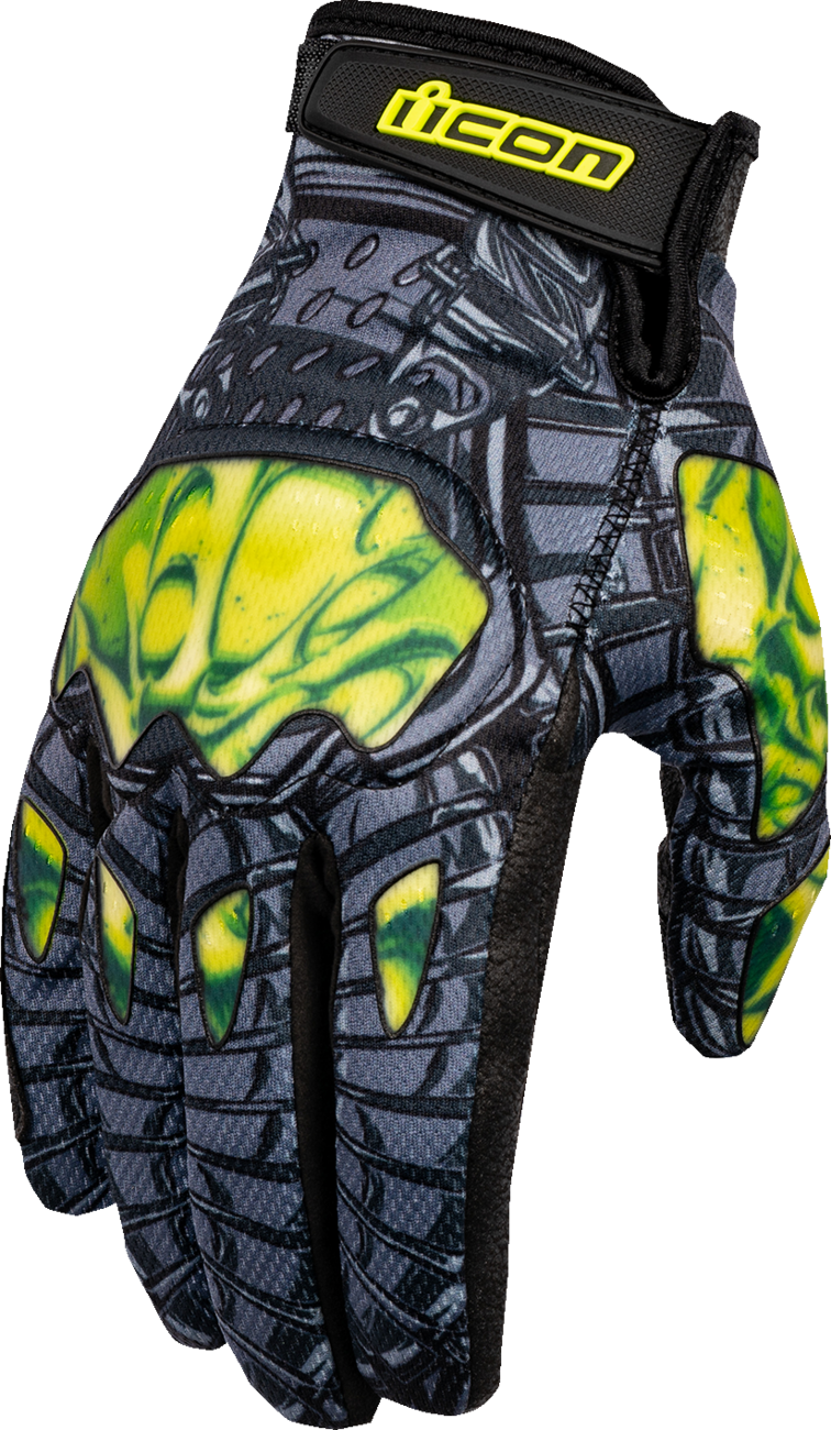 ICON Hooligan Outbreak™ Gloves - Green - 2XL 3301-4657