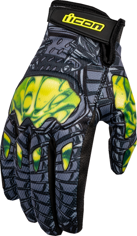 ICON Hooligan Outbreak™ Gloves - Green - Large 3301-4655