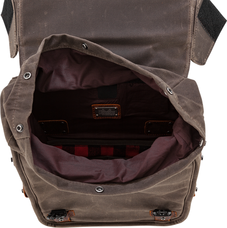 BURLY BRAND Throw-Over Saddlebag - Dark Oak B15-1002D