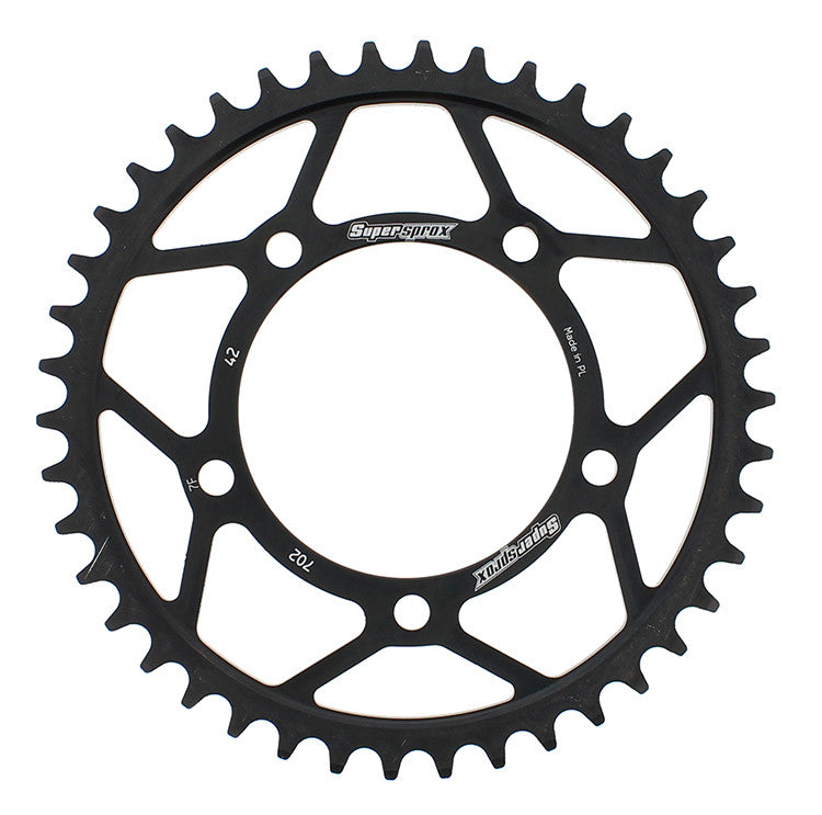 SUPERSPROX Rear Sprocket Steel 42t-525 Blk Apr RFE-702-42-BLK
