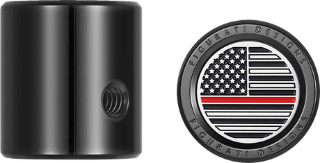 FIGURATI DESIGNS Heel-Toe Shifter Cover - Red Line American Flag - Black FD75-HTSC-BLK