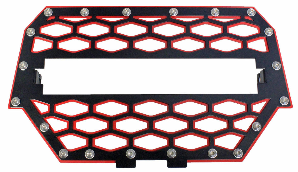 MODQUAD2-Panel Front Grill Black/Red W/Light MountRZR-FGL-1K-RD