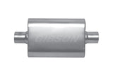 Gibson MWA Superflow Center/Center Oval Muffler - 4x9x14in/3in Inlet/3in Outlet - Stainless BM0108