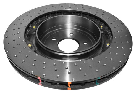 DBA 12-19 Jeep Grand Cherokee SRT8 5000 Series Drilled Front Brake Rotor 2 Piece w/ Hats 52632BLKXD