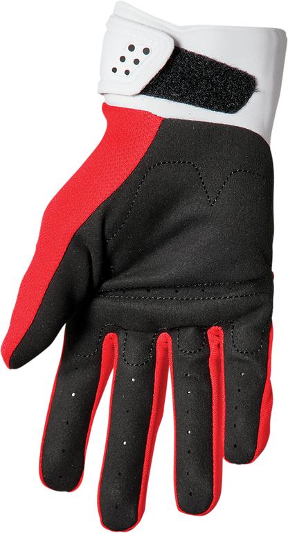 THOR Spectrum Gloves - Red/White - Large 3330-6840