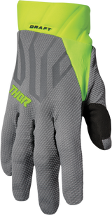 THOR Draft Gloves - Gray/Acid - XS 3330-6812