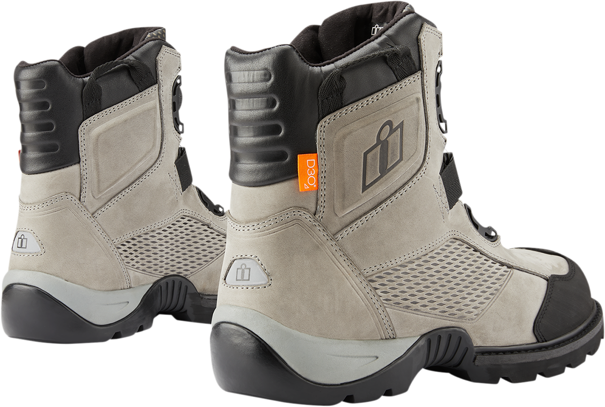 ICON Stormhawk Boots - Gray - Size 8 3403-1174