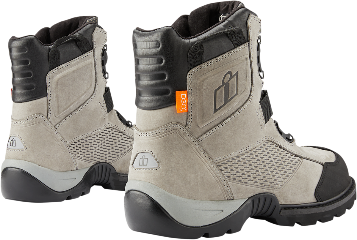 ICON Stormhawk Boots - Gray - Size 10.5 3403-1179