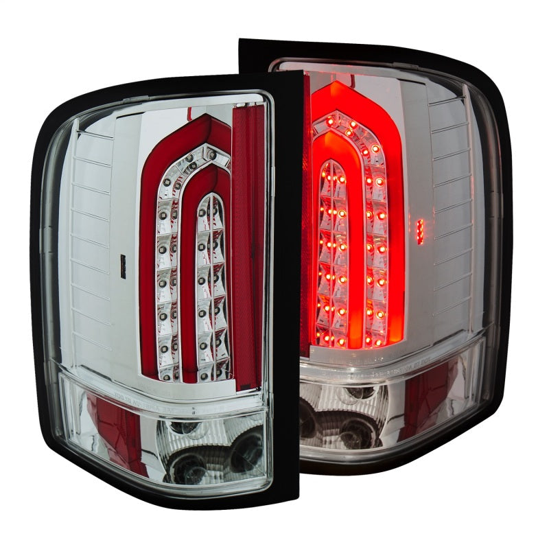 ANZO 2007-2013 Chevrolet Silverado 1500 LED Taillights Chrome 321341