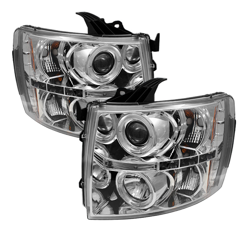 Spyder Chevy Silverado 1500 07-13 Projector Headlights LED Halo LED Chrm PRO-YD-CS07-HL-C 5009500