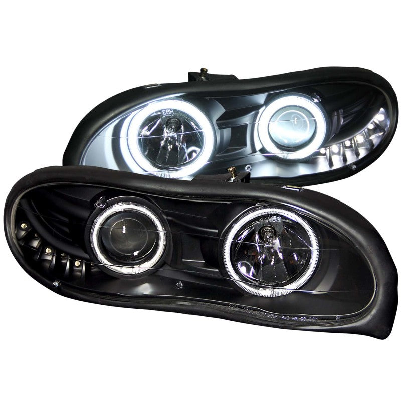 ANZO 1998-2002 Chevrolet Camaro Projector Headlights w/ Halo Black 121160